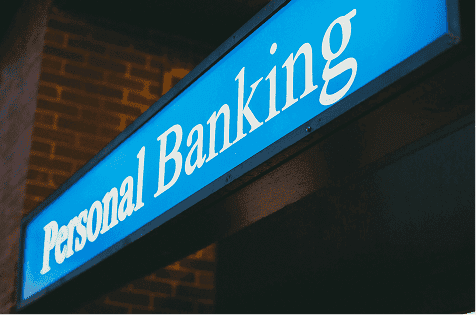 Personal banking sign