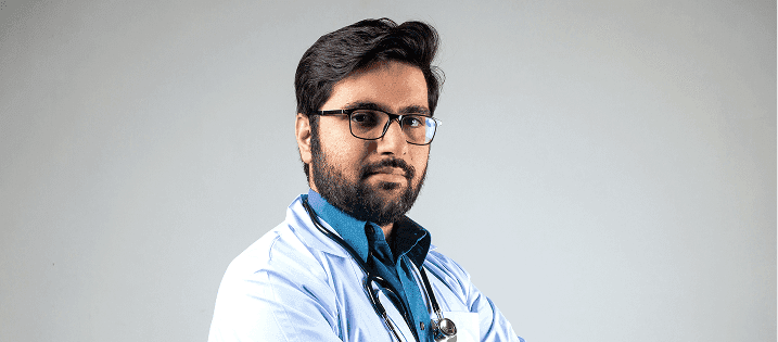 Doctor on phone